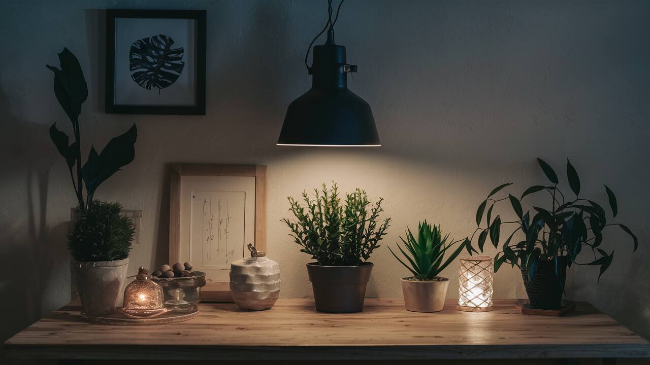Best Small Apartment Design That Can Maximize Space and Style - Interior Design - Homedecortoday Accessorizing with lights and plants for a cozy ambiance