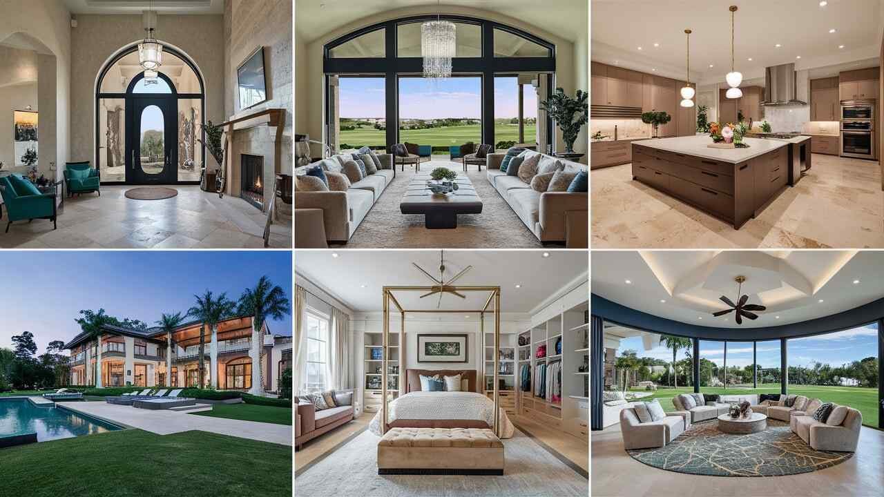 $14m Dustin Johnson House In Jupiter with Paulina Gretzky: Inside Palm Beach Lifestyle - Celebrity Home - Homedecortoday Fire Pit, Dock, and More