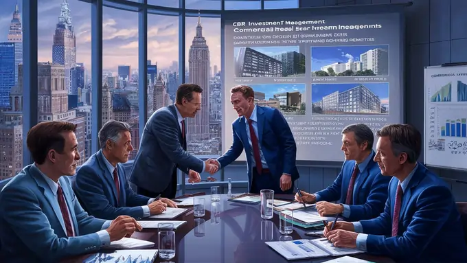 What are the primary property types CBRE focuses on