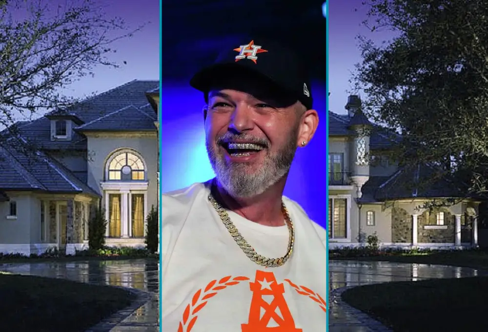 Exterior view of Paul Wall's house in Humble, Texas.