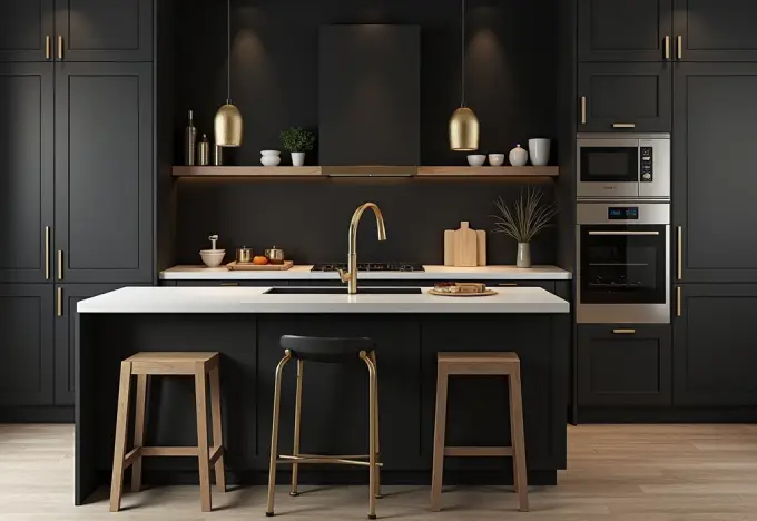 15 Black and Gold Kitchen Ideas That Will Transform Your Home - Interior Design - Homedecortoday Image of , Interior Design, on Homedecortoday.