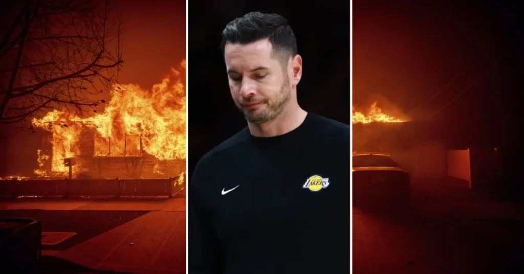 LA Lakers Coach JJ Redick House Lost to Wildfire Celebrity Home