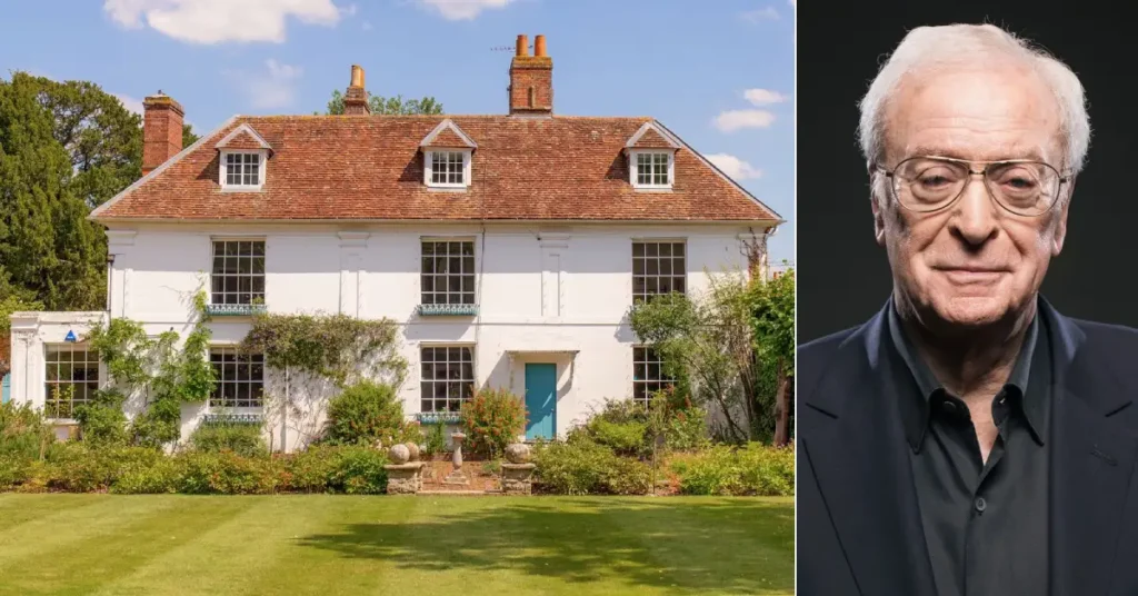 Michael Caine House Long Room with vaulted ceiling and fireplace