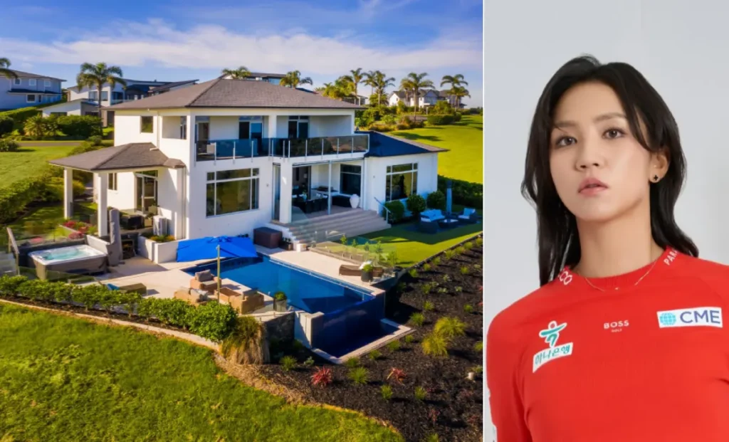 Lydia Ko house exterior view showing luxury Orlando home in Lake Nona community where golf champion lives