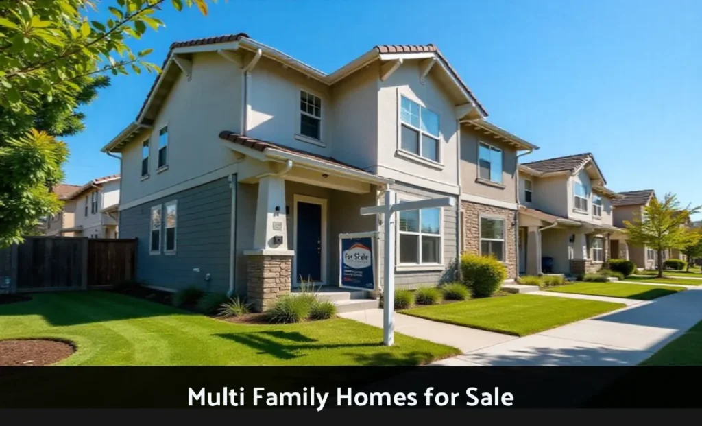 Multi Family Homes for Sale: Investment Guide 2025 Multi family homes for sale showing duplex property with multiple rental units and for sale sign in front yard