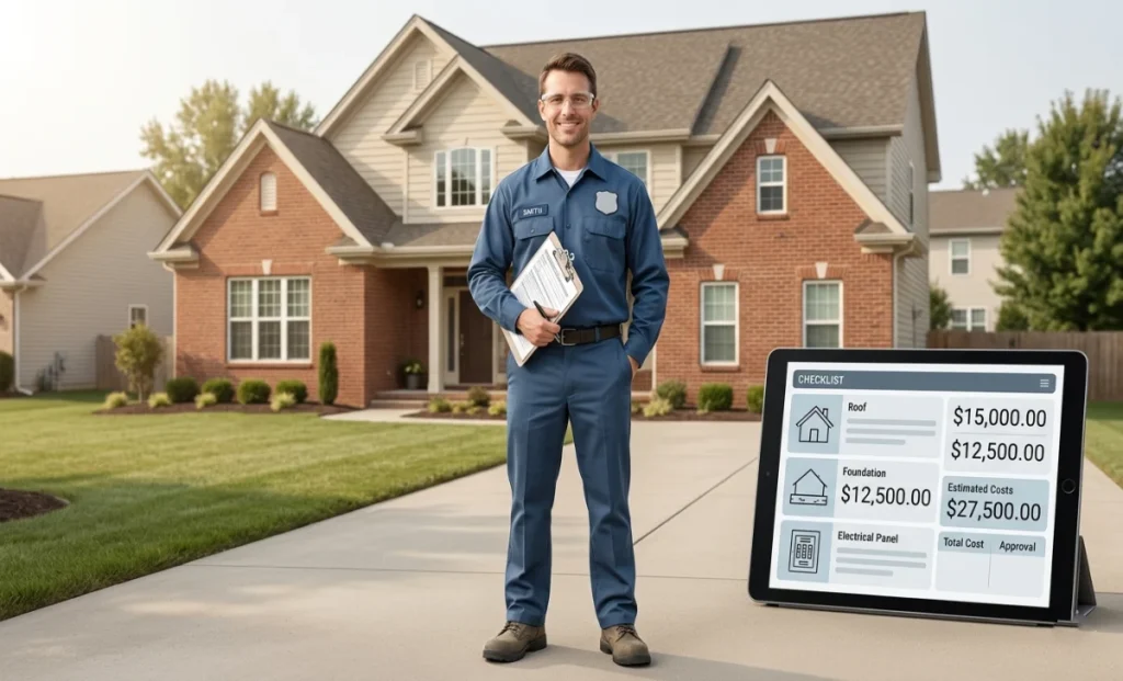 Home Inspection Cost Calculator: What You’ll Pay in 2026 Home inspector using a cost calculator to estimate home inspection prices