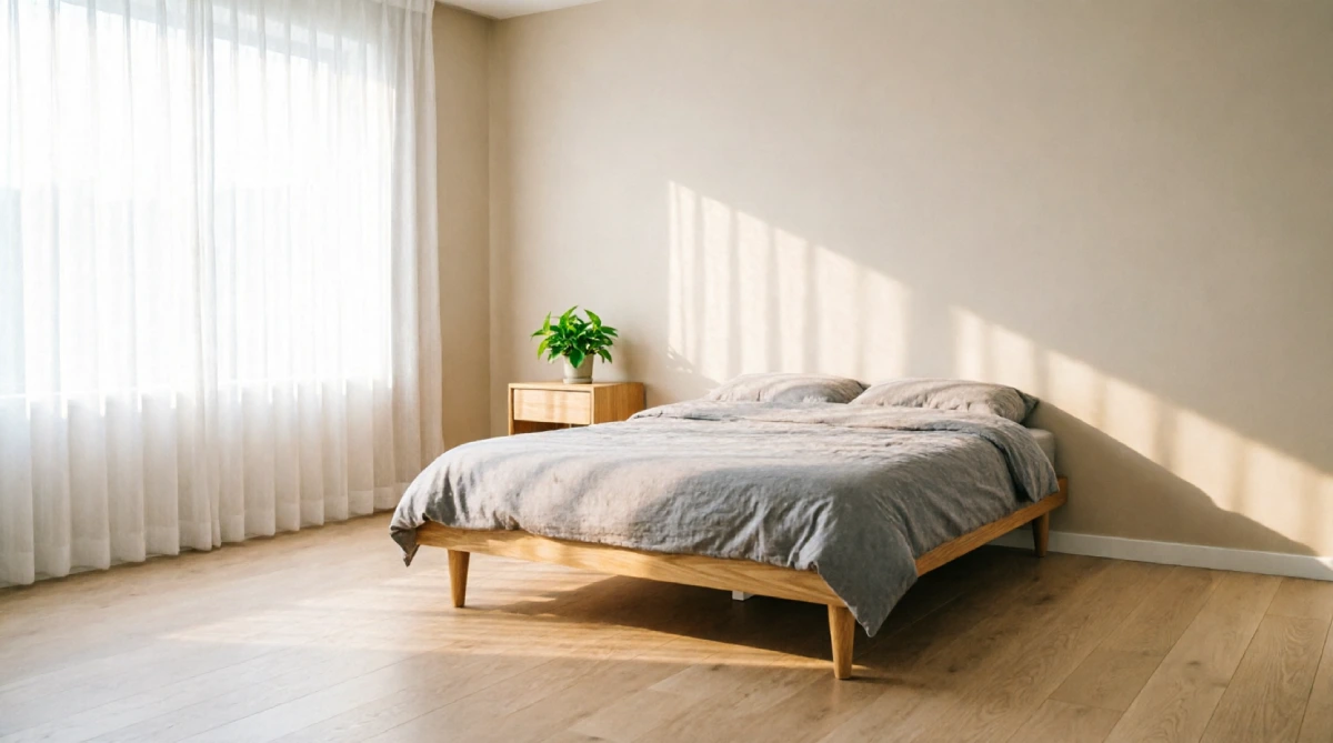 12 Summer Bedroom Layout Ideas That Improve Comfort - Bedroom - Homedecortoday Bedroom with clear gap along baseboard to allow cool floor‑level airflow in summer