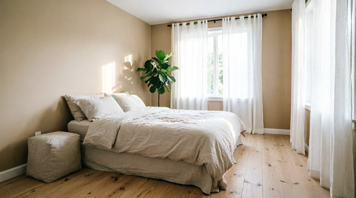 12 Summer Bedroom Layout Ideas That Improve Comfort - Bedroom - Homedecortoday Bed positioned on an interior wall to avoid direct summer sun exposure