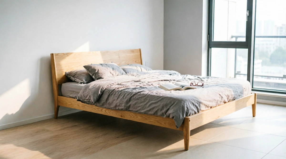 Bed placed for airflow showing a budget summer bedroom layout adjustment