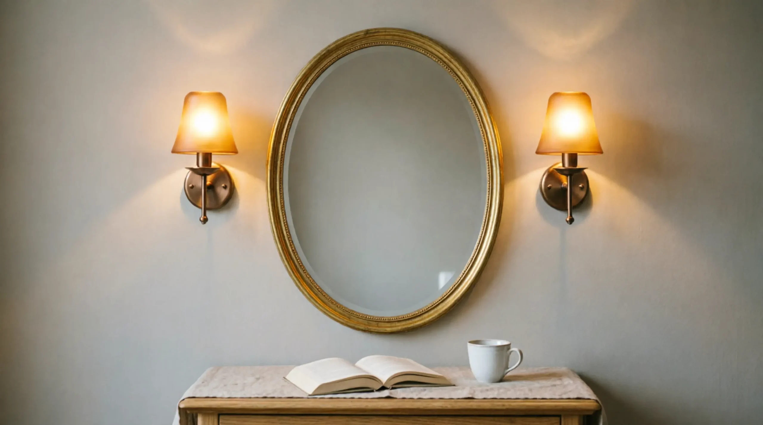 Candle-style LED wall sconces providing a soft, warm glow for a summer bedroom