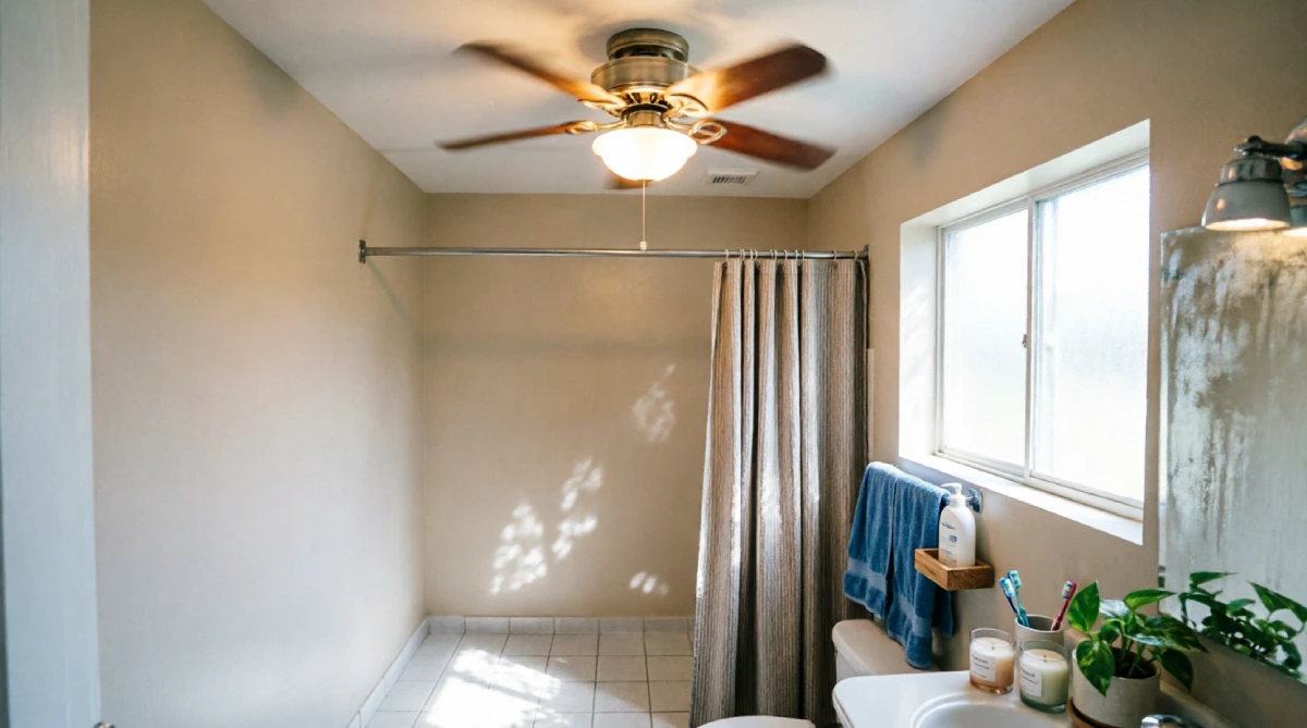 13 Summer Bathroom Lighting Ideas That Improve Brightness - Bathroom - Homedecortoday Ceiling fan with light adds brightness and airflow to a summer bathroom