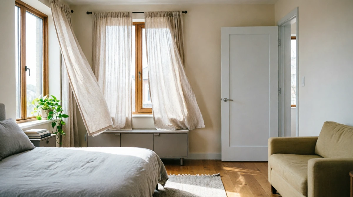 12 Summer Bedroom Layout Ideas That Improve Comfort - Bedroom - Homedecortoday Bedroom layout with clear path between window and door for summer cross‑breeze