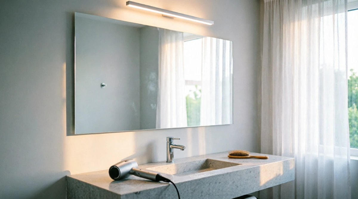 13 Summer Bathroom Lighting Ideas That Improve Brightness - Bathroom - Homedecortoday Dimmable LED vanity bar for adjustable summer bathroom lighting