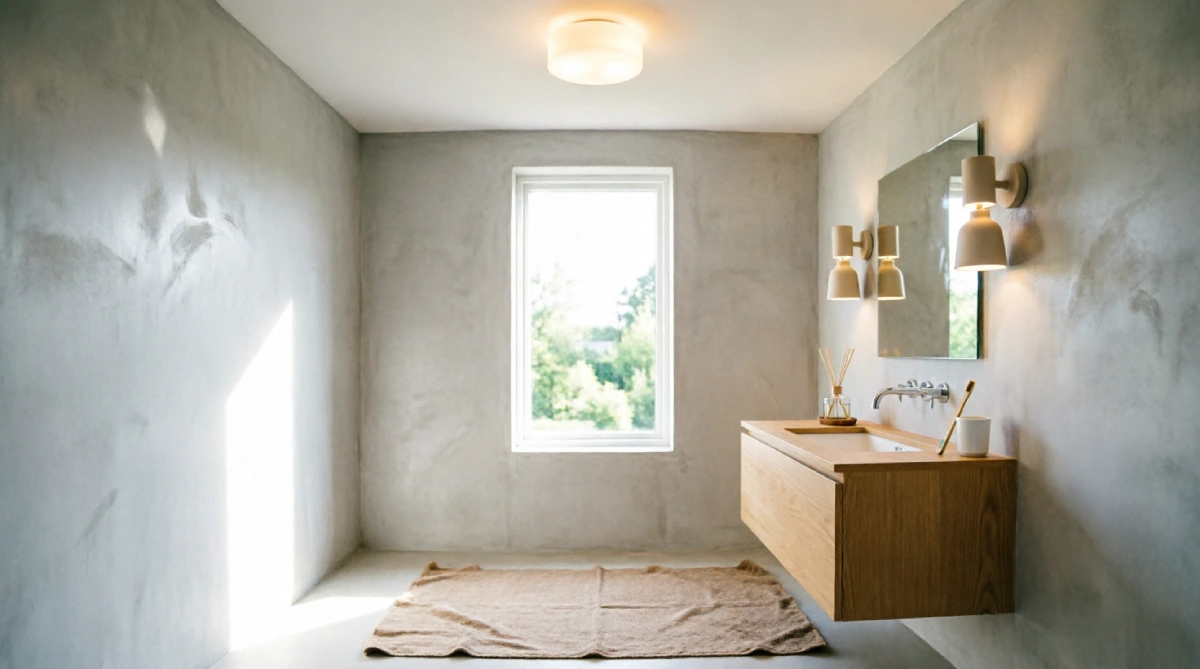 13 Summer Bathroom Lighting Ideas That Improve Brightness - Bathroom - Homedecortoday Layered bathroom lighting combining ceiling fixture and wall sconces for flexible summer brightness.