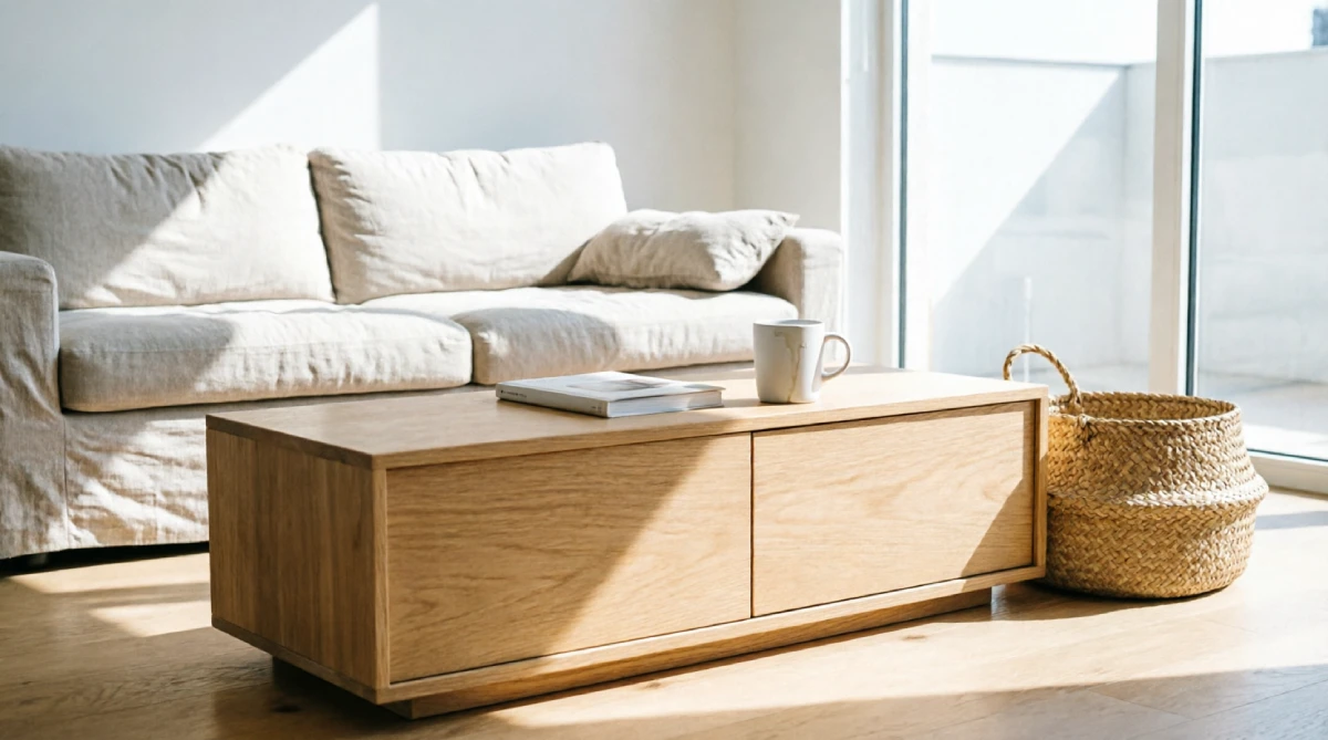 10 Minimal Summer Living Room Ideas for Simplicity - Living Room - Homedecortoday Hidden storage in a minimal summer living room keeping surfaces clear