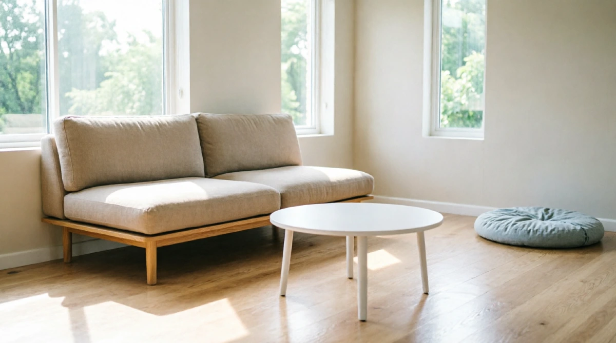 10 Minimal Summer Living Room Ideas for Simplicity - Living Room - Homedecortoday Low-profile furniture in a minimal summer living room with open sightlines