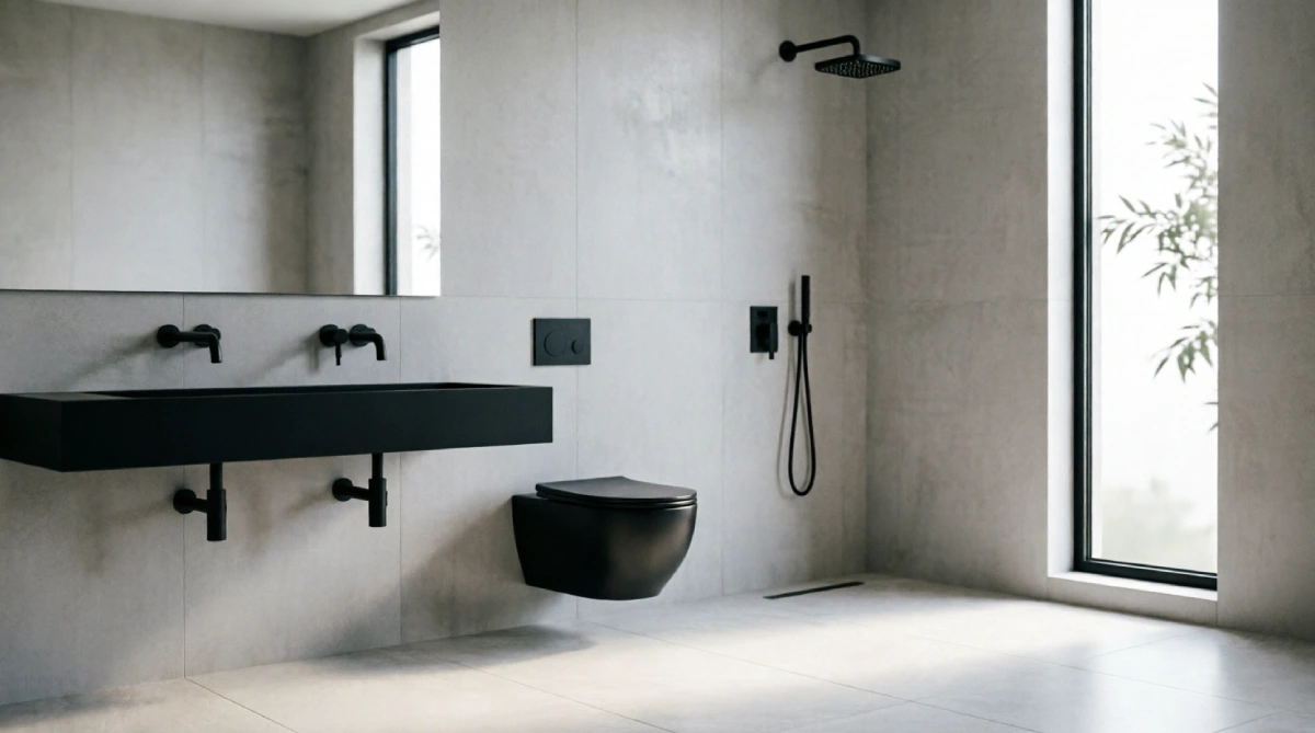 White quartzite bathroom tiles that stay cool during summer