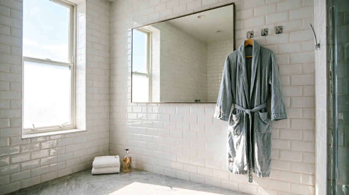 13 Summer Bathroom Lighting Ideas That Improve Brightness - Bathroom - Homedecortoday Glossy tile and mirrors bouncing summer daylight for extra brightness