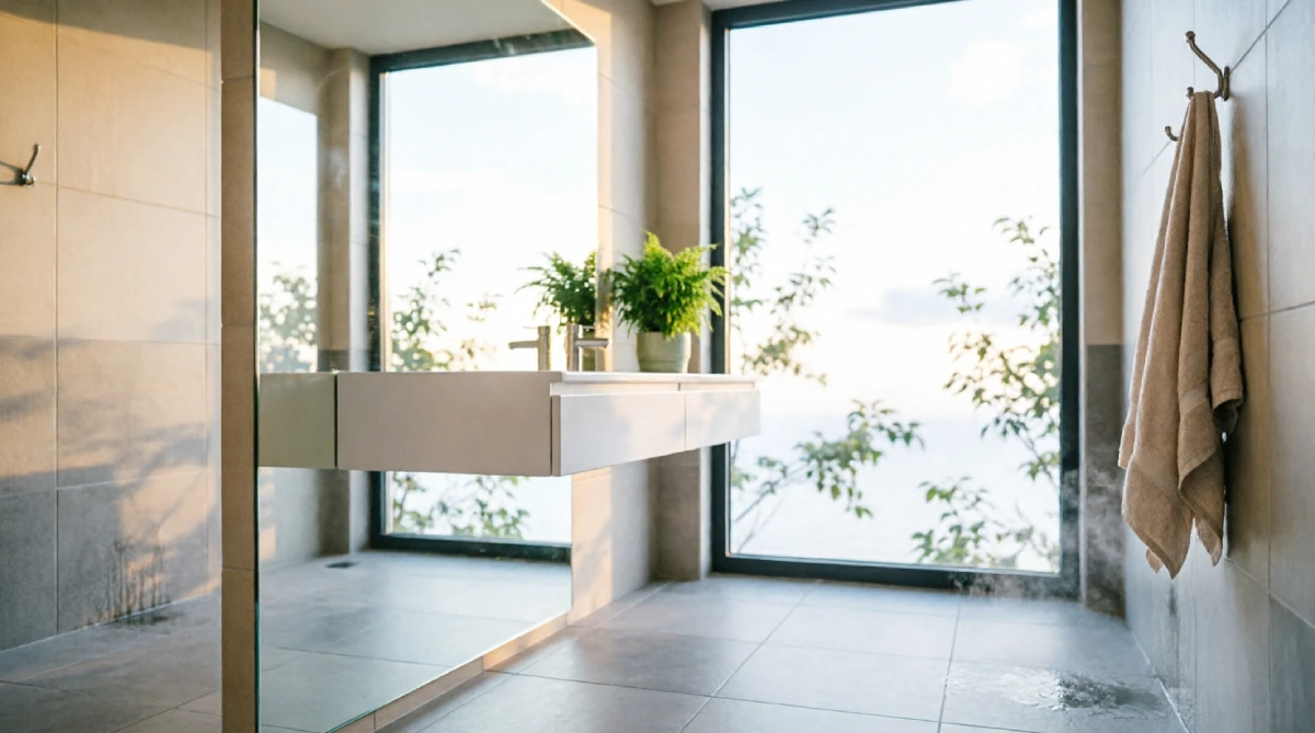 12 Summer Bathroom Layout Ideas That Improve Space - Bathroom - Homedecortoday A full-height mirror wall layout that amplifies light and space in a summer bathroom