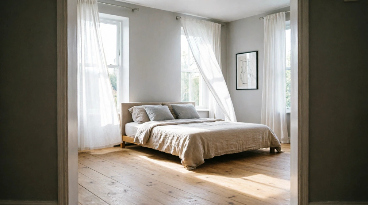 15 Summer Bedroom Styling Ideas for a Relaxing Look - Bedroom - Homedecortoday Bedroom arranged for airflow with open windows and gently moving sheer curtains