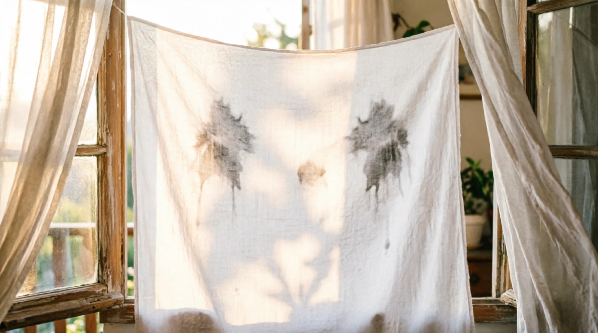 Damp cotton sheet hung by a window to cool incoming air
