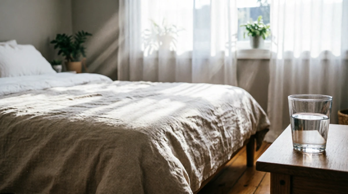 15 Summer Bedroom Styling Ideas for a Relaxing Look - Bedroom - Homedecortoday Bed with rumpled white and beige linen bedding in a naturally lit summer bedroom