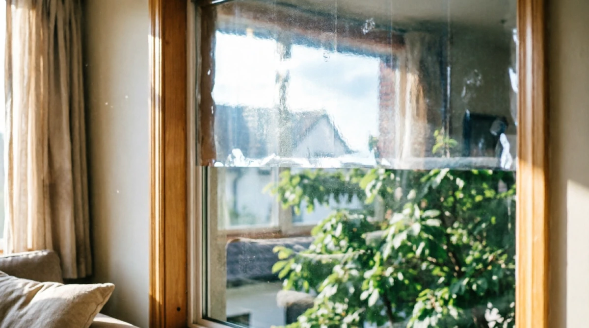 Reflective window film applied to a bedroom window for cooling