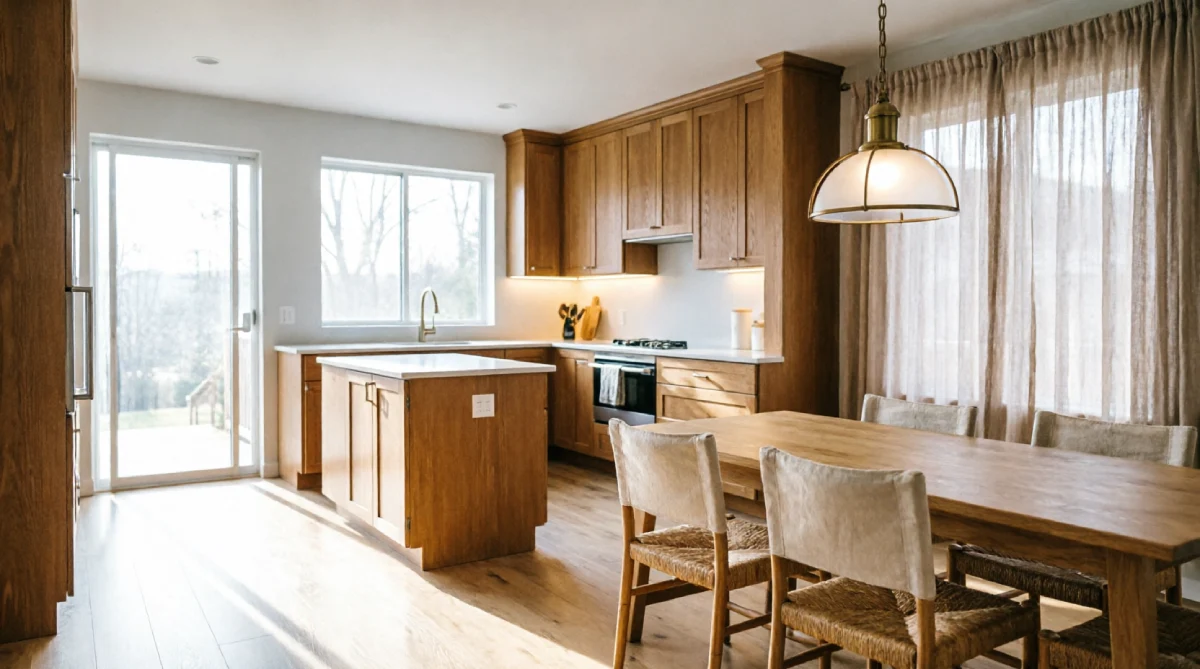12 Summer Kitchen Layout Ideas That Improve Airflow and Movement - Kitchen - Homedecortoday L-shaped kitchen open to dining for airflow