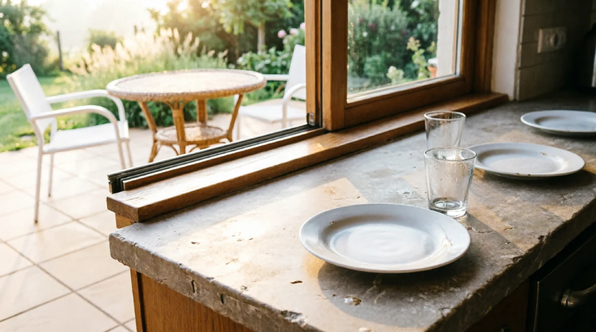 12 Summer Kitchen Layout Ideas That Improve Airflow and Movement - Kitchen - Homedecortoday Pass-through kitchen window for natural ventilation