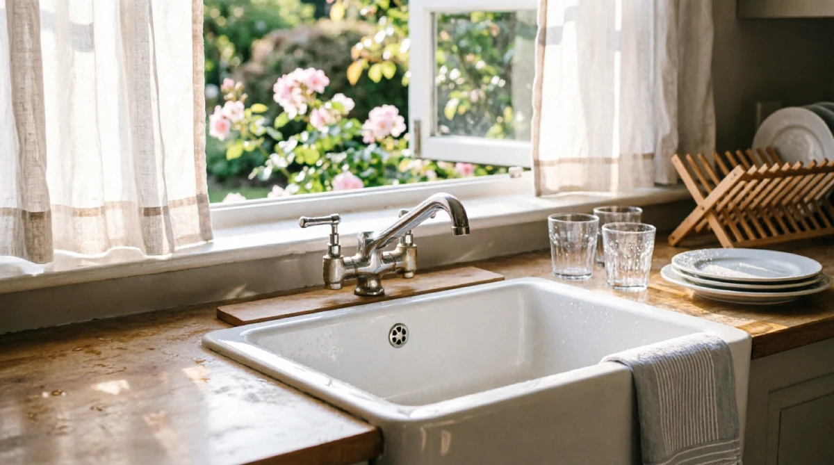 12 Summer Kitchen Layout Ideas That Improve Airflow and Movement - Kitchen - Homedecortoday Sink placed under an open window for summer ventilation