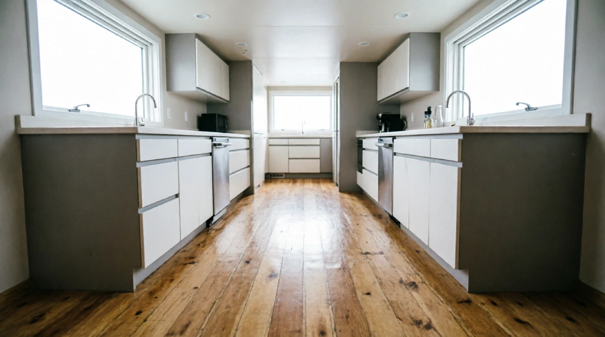 12 Summer Kitchen Layout Ideas That Improve Airflow and Movement - Kitchen - Homedecortoday Wide galley kitchen layout for easy movement and airflow
