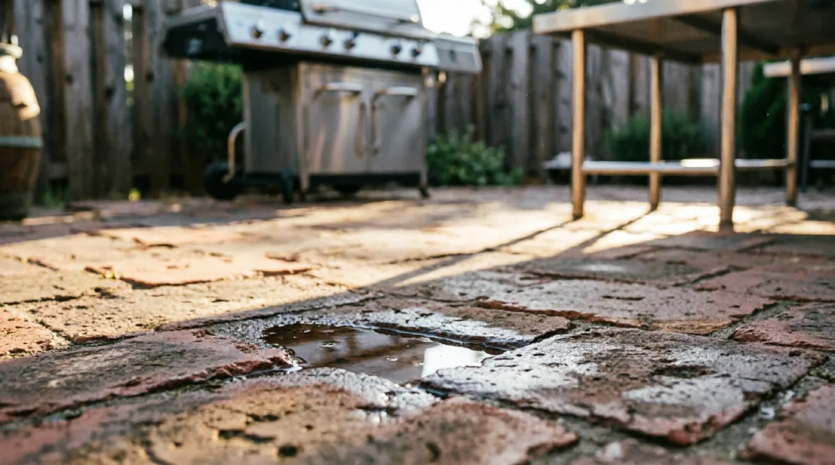 12 Summer Kitchen Remodeling Ideas That Improve Functionality - Kitchen - Homedecortoday Textured outdoor kitchen flooring in cooking zone improves summer kitchen functionality and safety