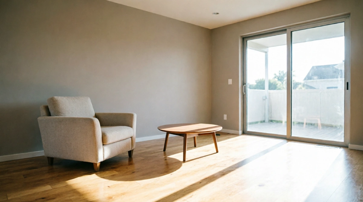 A summer living room with one large piece removed to open flow to the outdoors