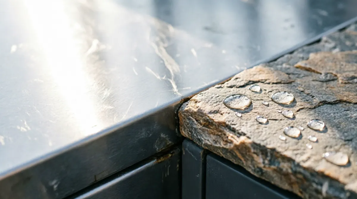 Weather-resistant materials in summer outdoor kitchen construction