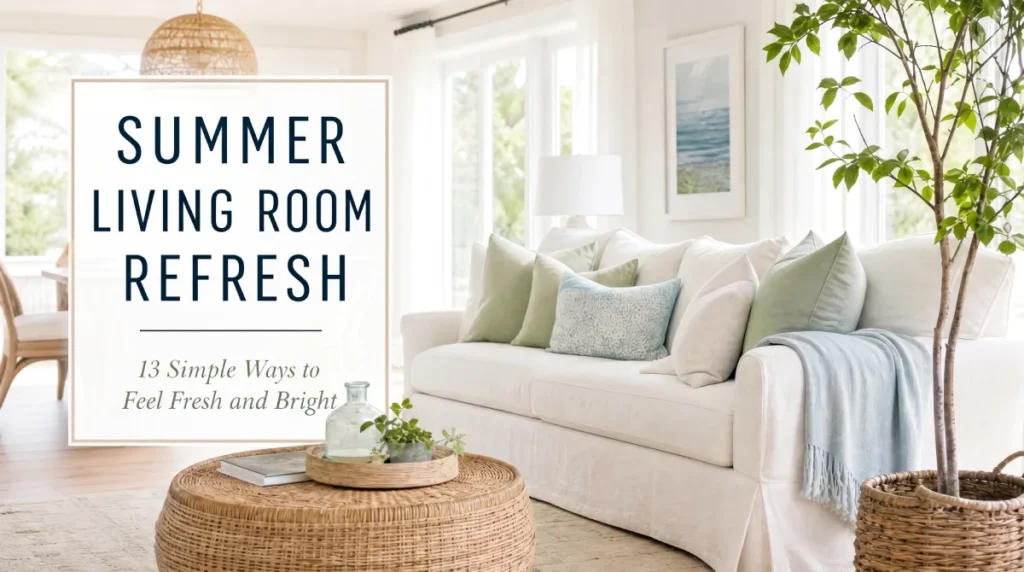 13 Summer Living Room Decor Ideas That Feel Fresh and Bright Image of , Living Room, on Homedecortoday.
