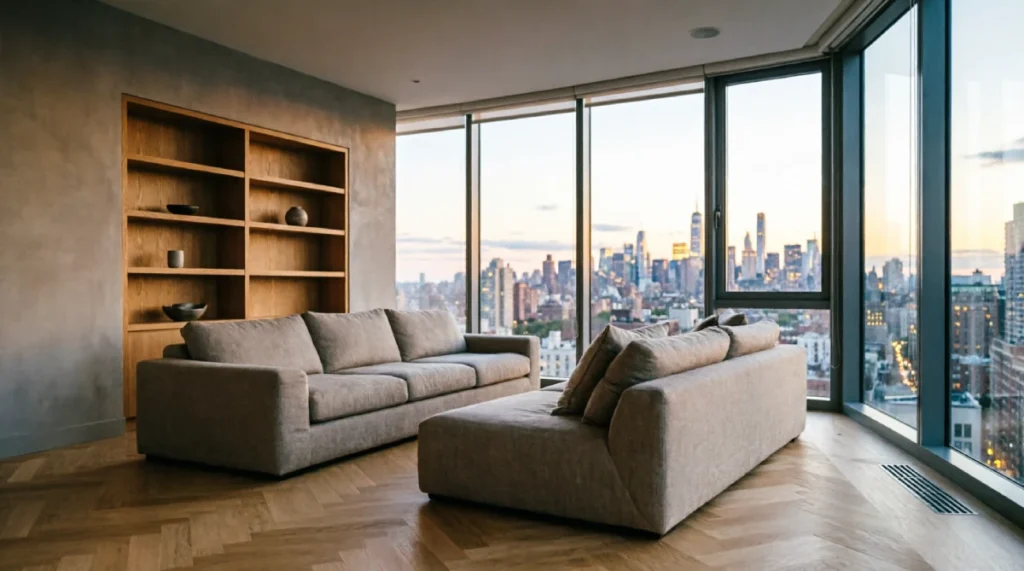 Interior Design Ideas for a Modern House in New York - Interior Design - Homedecortoday Modern house interior design in New York with open living area, white oak floors, and built-in shelving